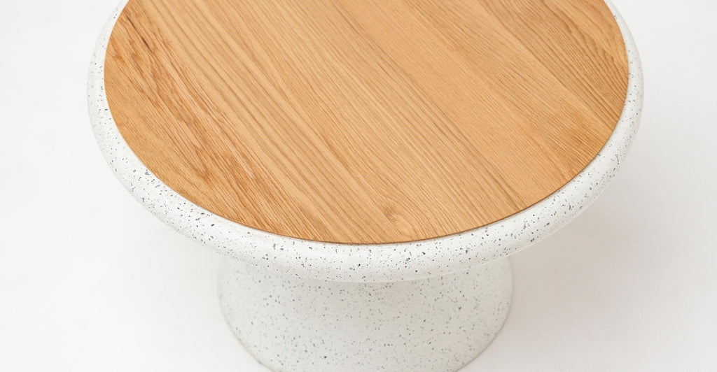 Ramel Coffee Table - Light Oak & Terrazzo Feta.