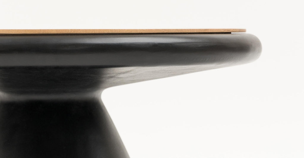 Ramel End Table - Light Oak & Black.