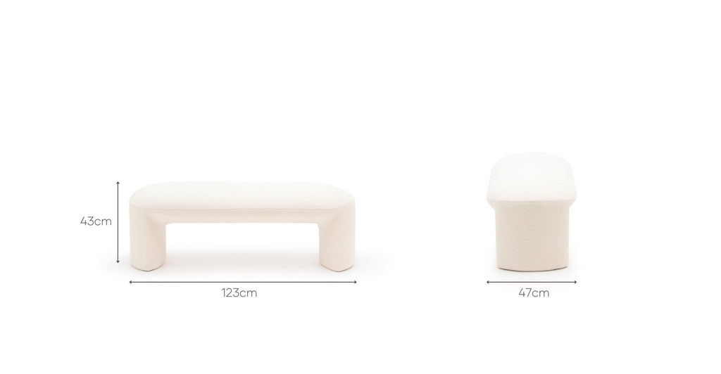 Remi Bench - Cream.