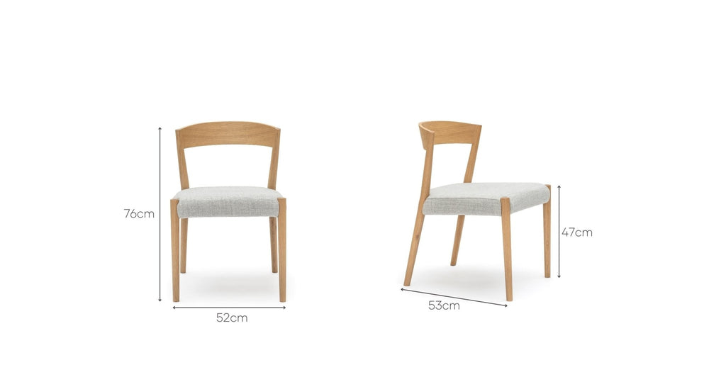 Ronda Chair - Light Oak & Diamond.