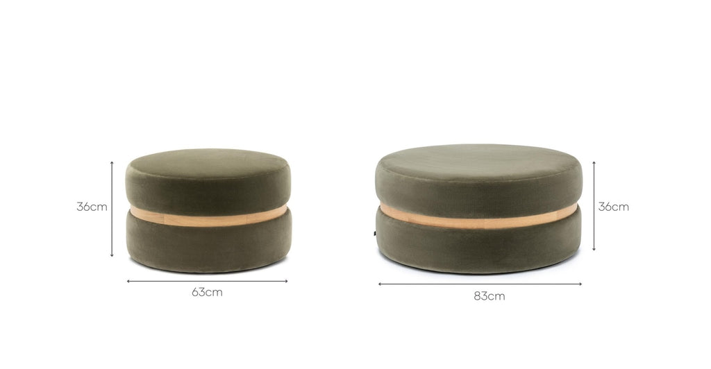 Saga Stool - Conte Sepia Velvet.