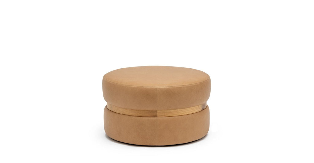 Saga Stool - Light Oak & Pecan Leather.