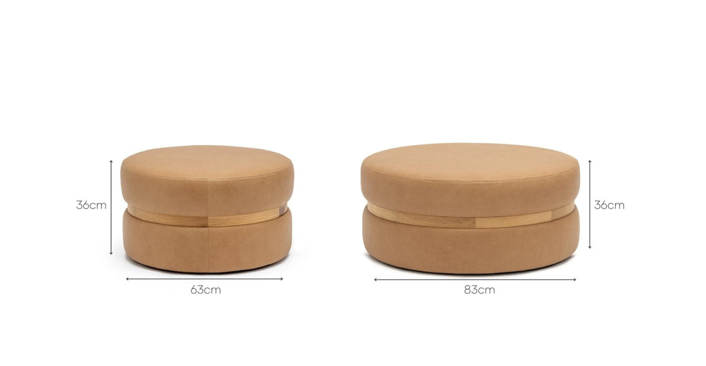 Saga Stool - Light Oak & Pecan Leather.