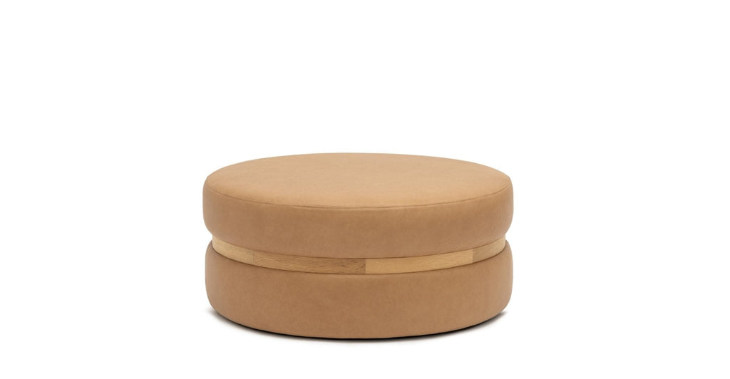 Saga Stool - Light Oak & Pecan Leather.