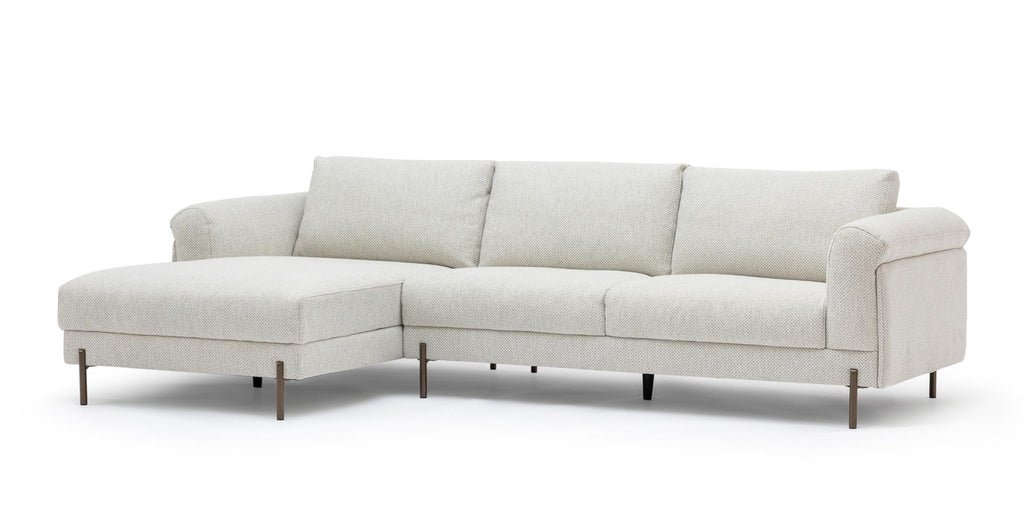 Serena L-Shaped Sofa - Almond Cream.