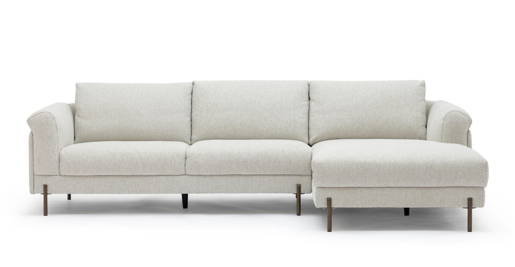 Serena L-Shaped Sofa - Almond Cream.