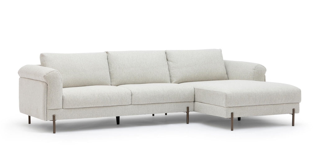 Serena L-Shaped Sofa - Almond Cream.