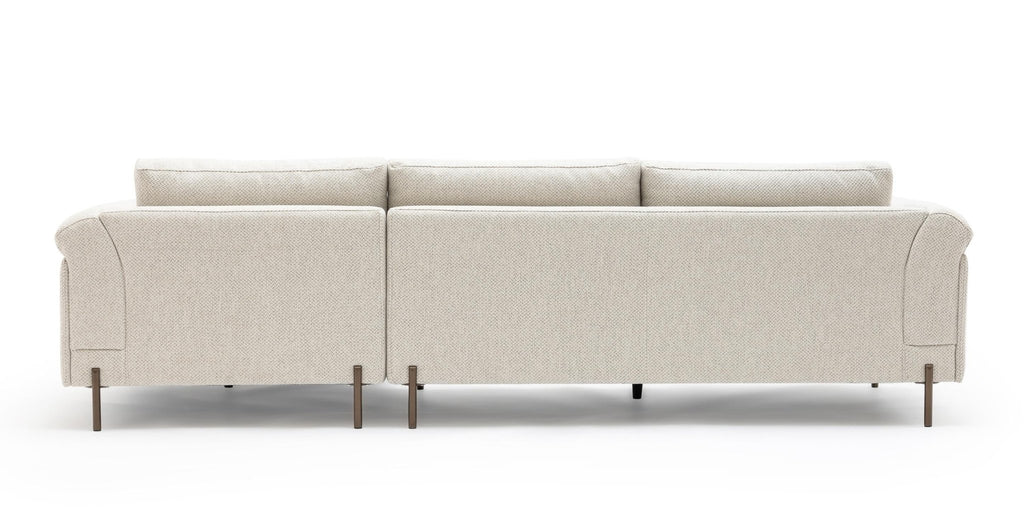 Serena L-Shaped Sofa - Almond Cream.