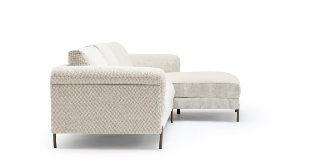 Serena L-Shaped Sofa - Almond Cream.