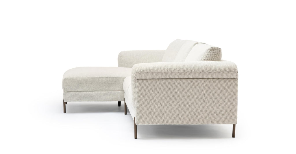 Serena L-Shaped Sofa - Almond Cream.