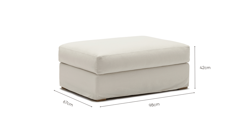 Sloopy Ottoman - Summer Ivory.