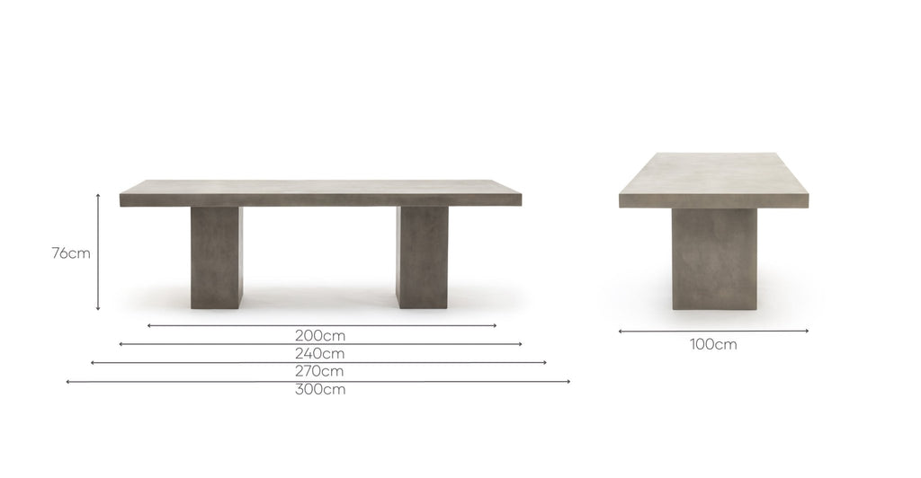 Sorento Rectangular Dining Table - Grey.