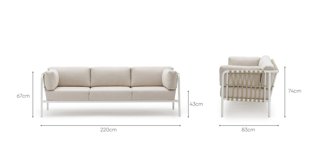 SWING 3 SEATER SOFA - SAND - THE LOOM COLLECTION