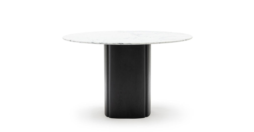 Tathra 125 Table - Black Oak & Bianca Carrara.