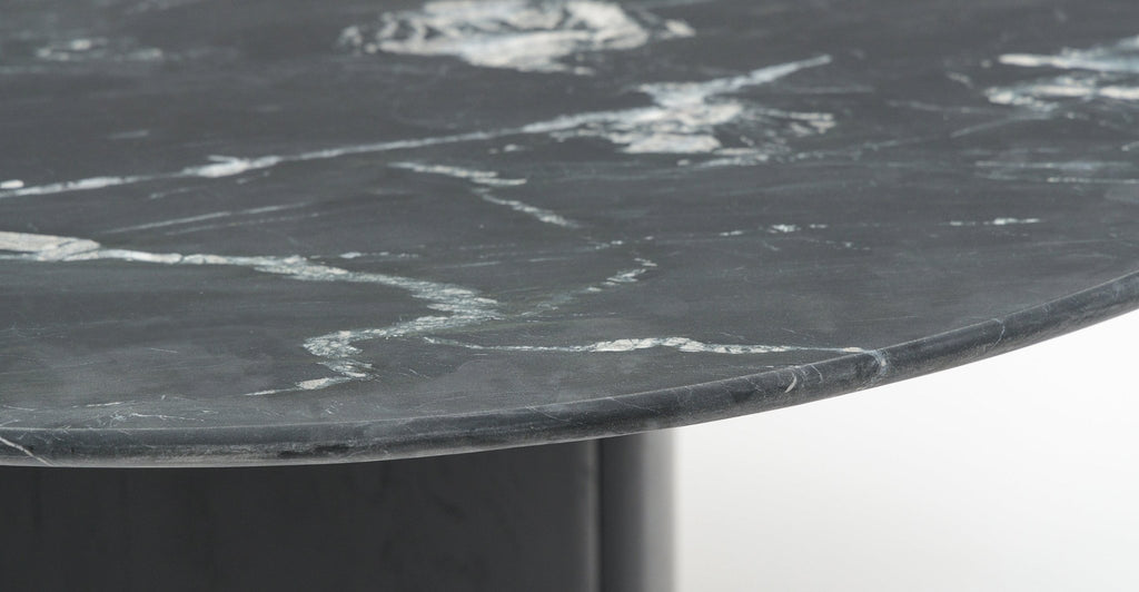 Tathra 125 Table - Black Oak & Nero Perlato.