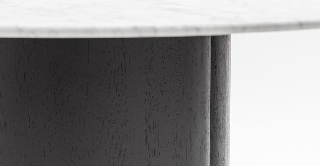 Tathra 155 Table - Black Oak & Bianca Carrara.