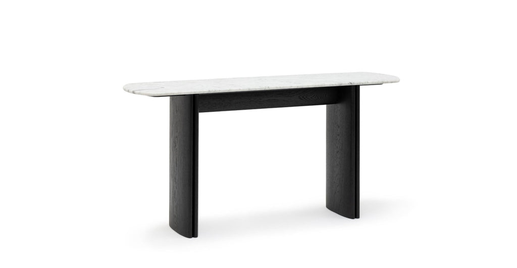 Tathra Console - Black Oak & Bianca Carrara.