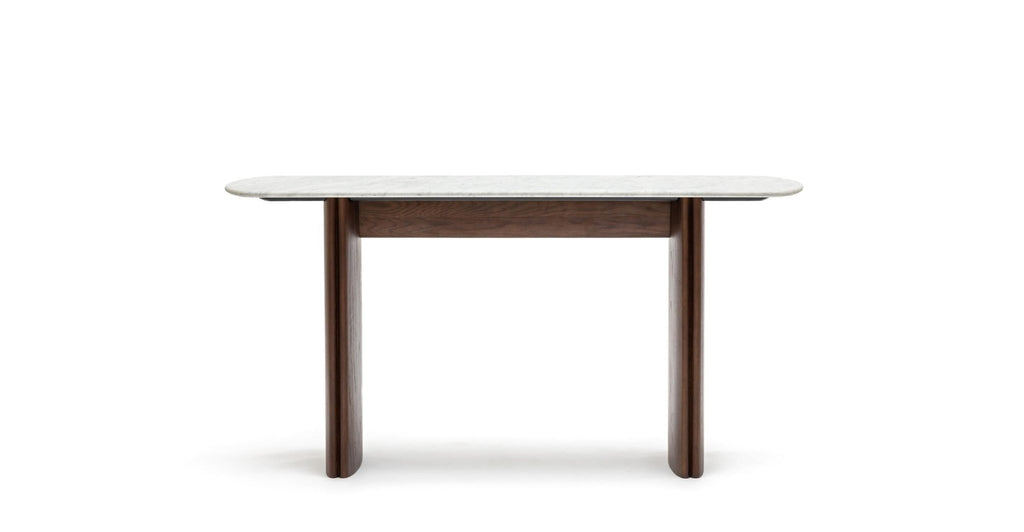 Tathra Console - Smoked Oak & Bianca Carrara.