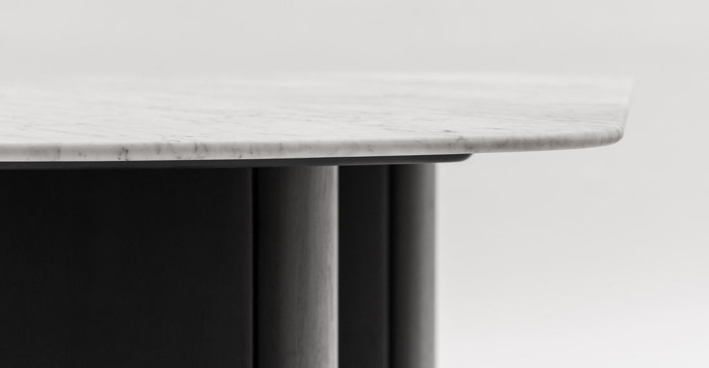 Tathra Table - Black Oak & Bianca Carrara.