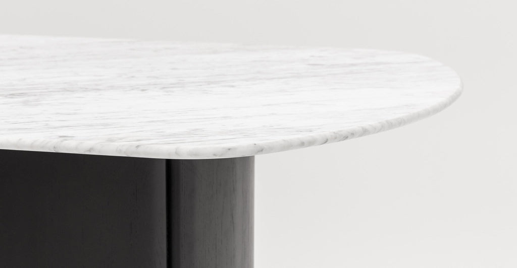 Tathra Table - Black Oak & Bianca Carrara.