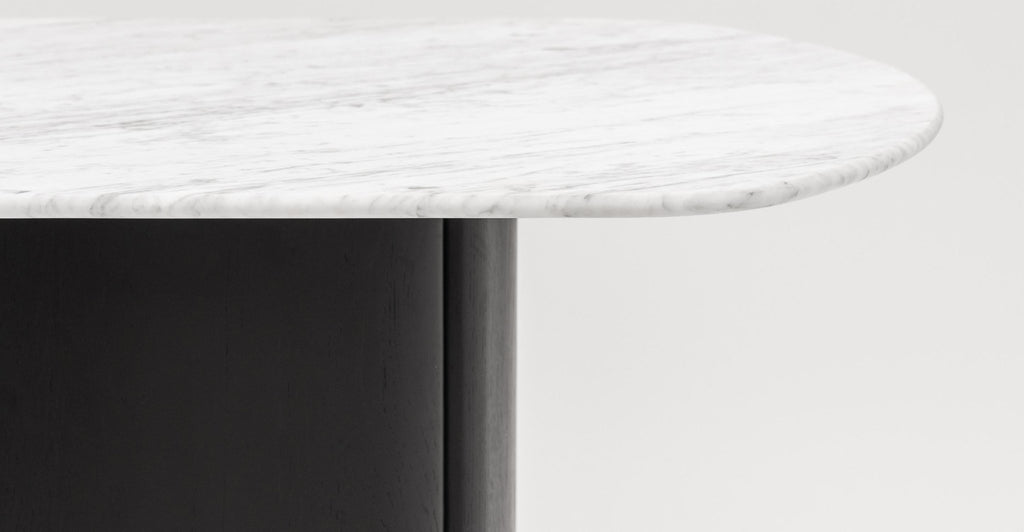 Tathra Table - Black Oak & Bianca Carrara.