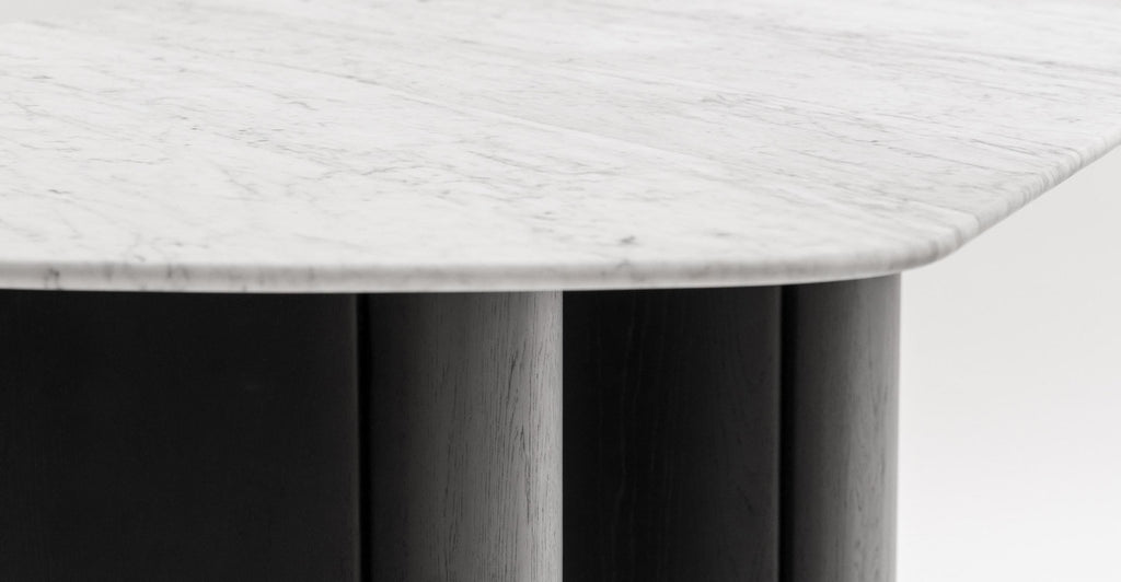 Tathra Table - Black Oak & Bianca Carrara.