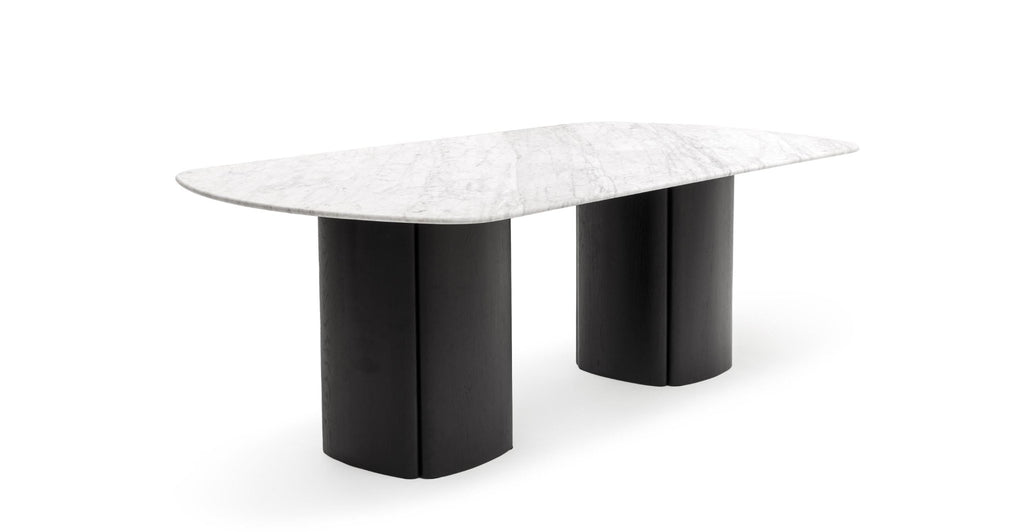 Tathra Table - Black Oak & Bianca Carrara.