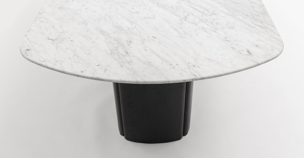 Tathra Table - Black Oak & Bianca Carrara.