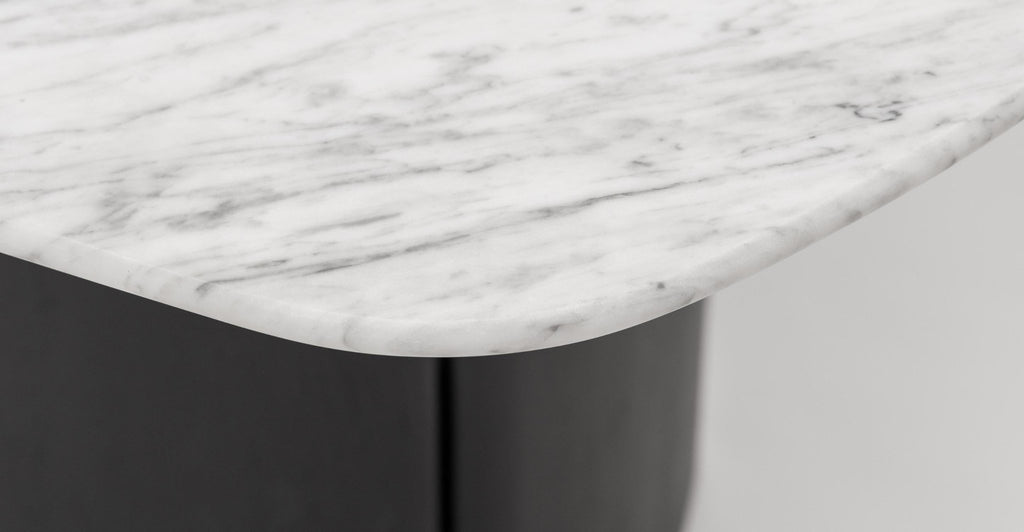 Tathra Table - Black Oak & Bianca Carrara.