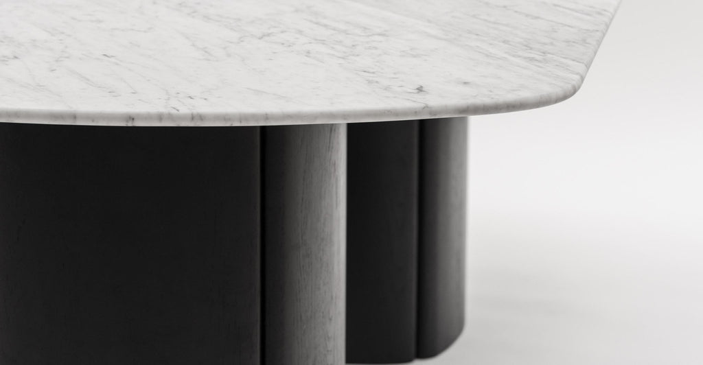 Tathra Table - Black Oak & Bianca Carrara.