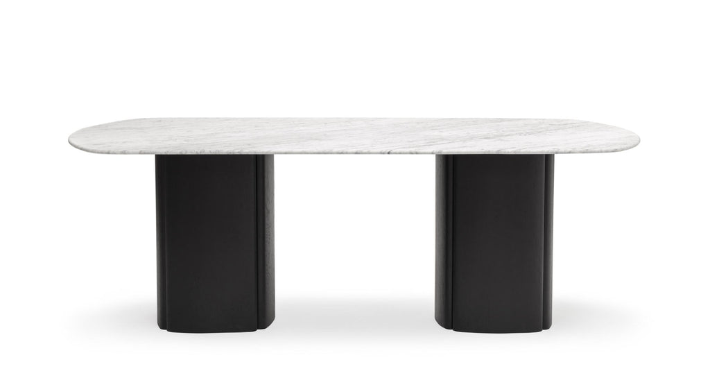 Tathra Table - Black Oak & Bianca Carrara.