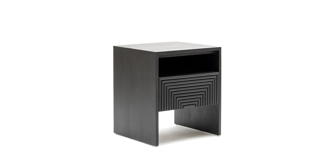 Verona Bedside Table - Black.