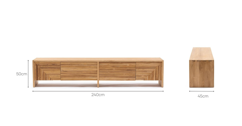 VERONA ENTERTAINMENT UNIT - NATURAL - THE LOOM COLLECTION