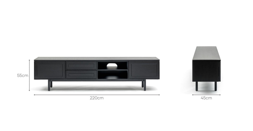 Yorke 220 Entertainment Unit - Black Oak.