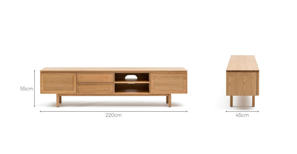 Yorke 220 Entertainment Unit - Light Oak.