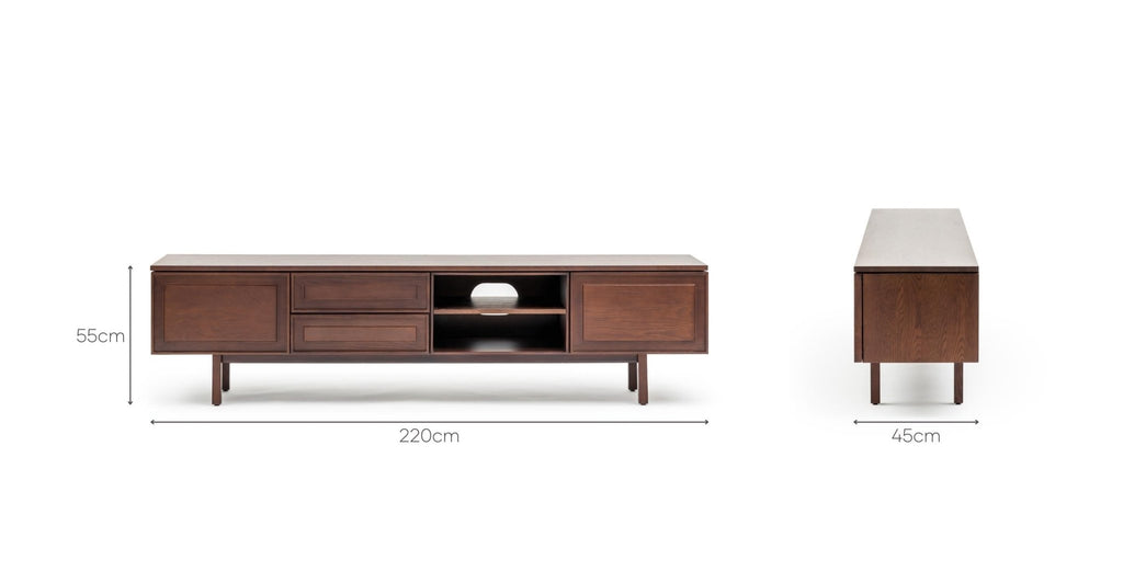 Yorke 220 Entertainment Unit - Smoked Oak.