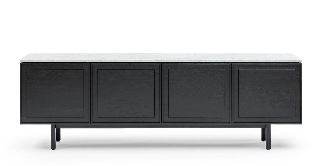 Yorke 220 Sideboard - Black Oak & Bianca Carrara.