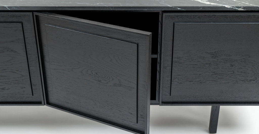 Yorke 220 Sideboard - Black Oak & Nero Perlato.