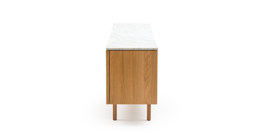 Yorke 220 Sideboard - Light Oak & Bianca Carrara.