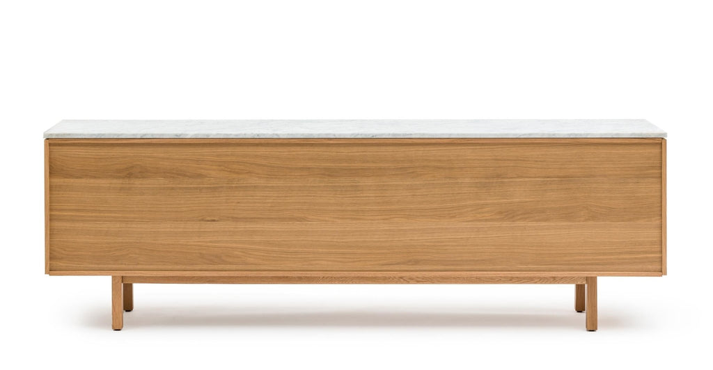 Yorke 220 Sideboard - Light Oak & Bianca Carrara.