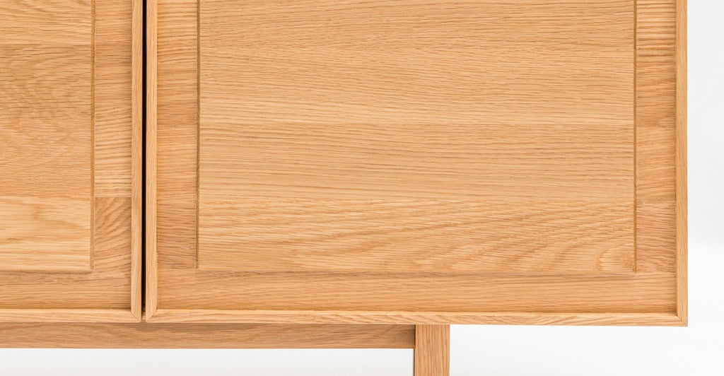 Yorke 220 Sideboard - Light Oak & Bianca Carrara.