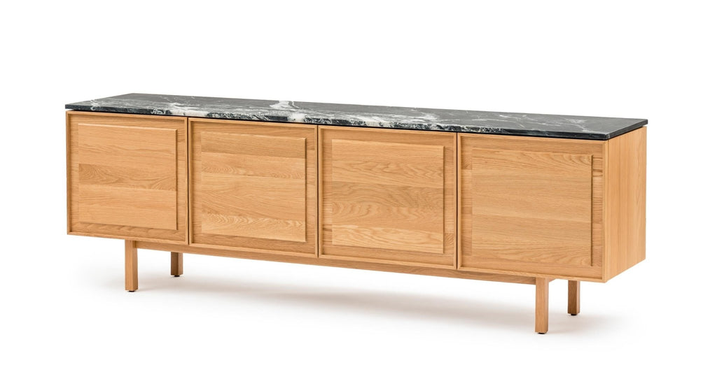 Yorke 220 Sideboard - Light Oak & Nero Perlato.