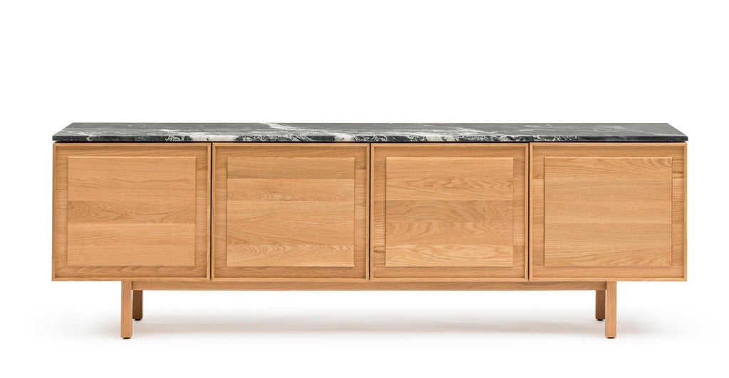 Yorke 220 Sideboard - Light Oak & Nero Perlato.