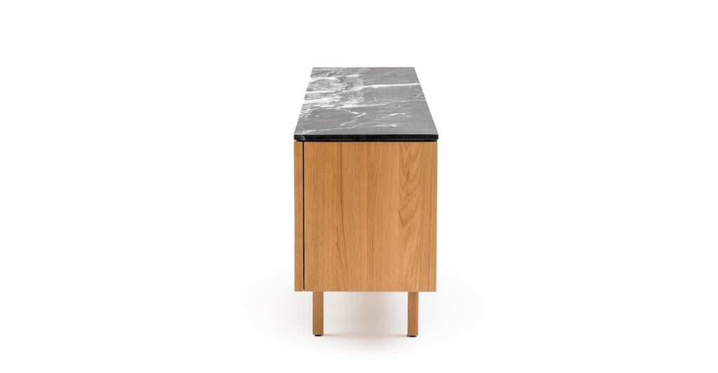 Yorke 220 Sideboard - Light Oak & Nero Perlato.