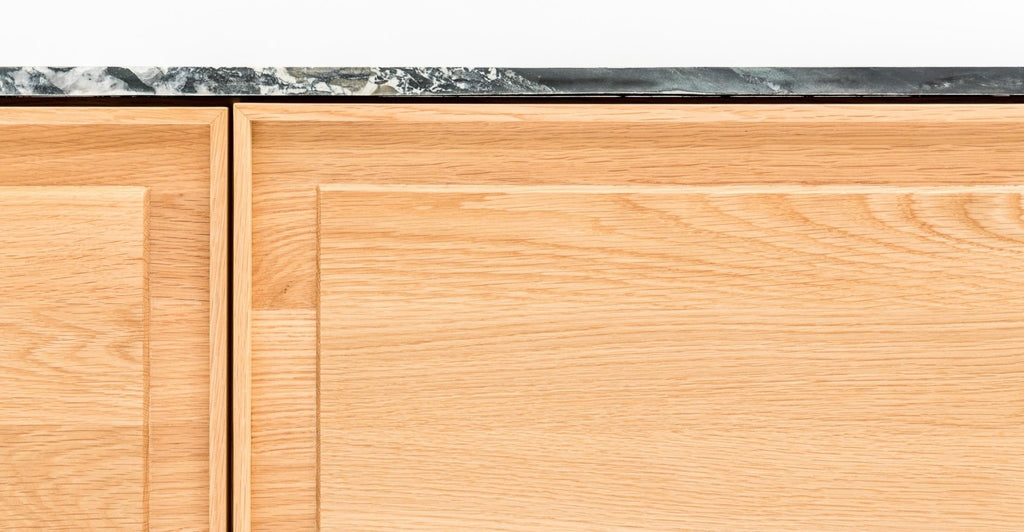 Yorke 220 Sideboard - Light Oak & Nero Perlato.