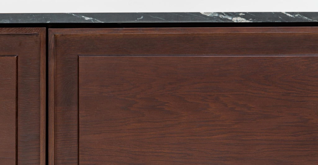 Yorke 220 Sideboard - Smoked Oak & Nero Perlato.