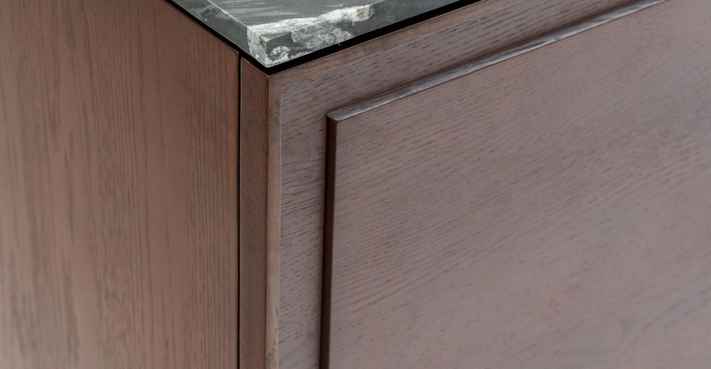 Yorke 220 Sideboard - Smoked Oak & Nero Perlato.